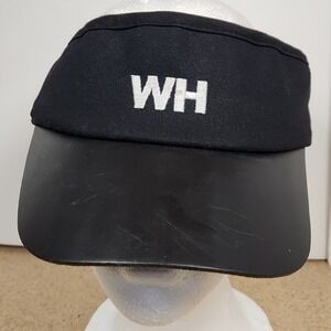 Black Waffle House Employee Visor Hat WH Embroidered Adjustable‎ Cap Restaurant